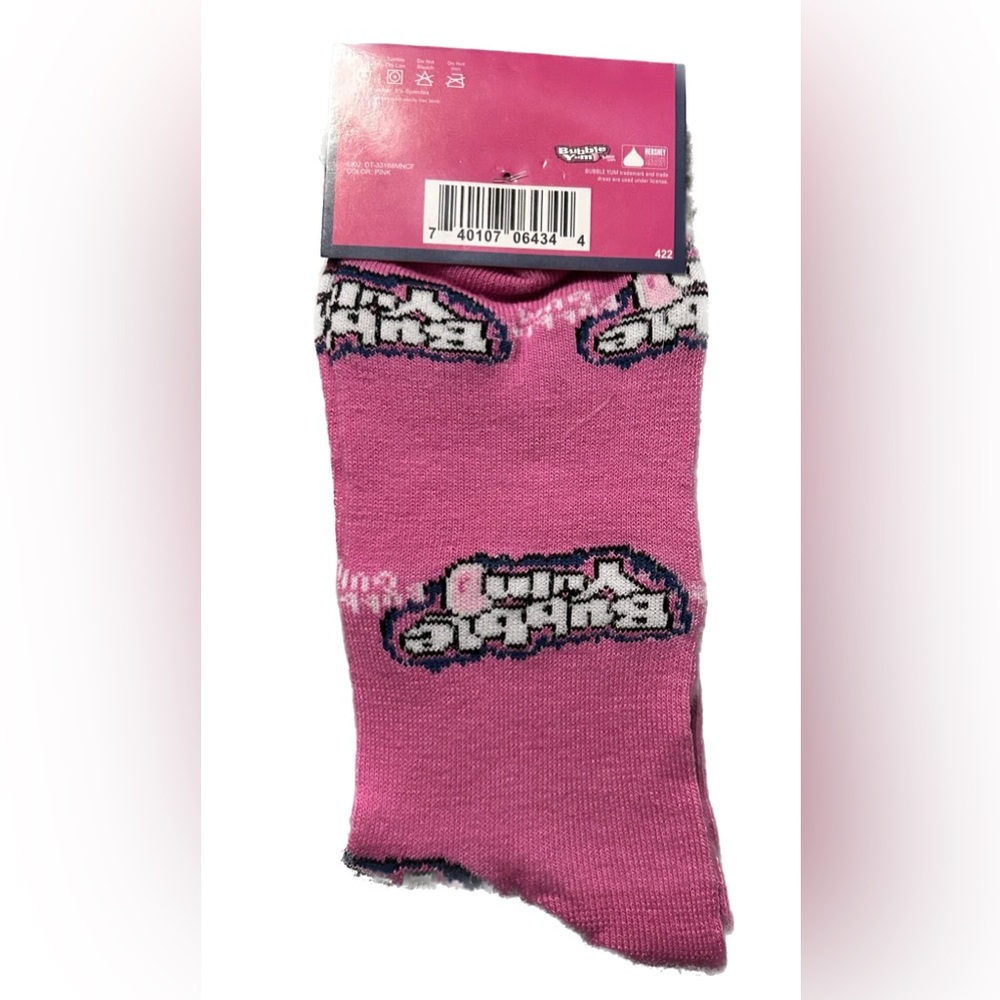 NWT Bubble Yum Bubble Gum Crew Socks